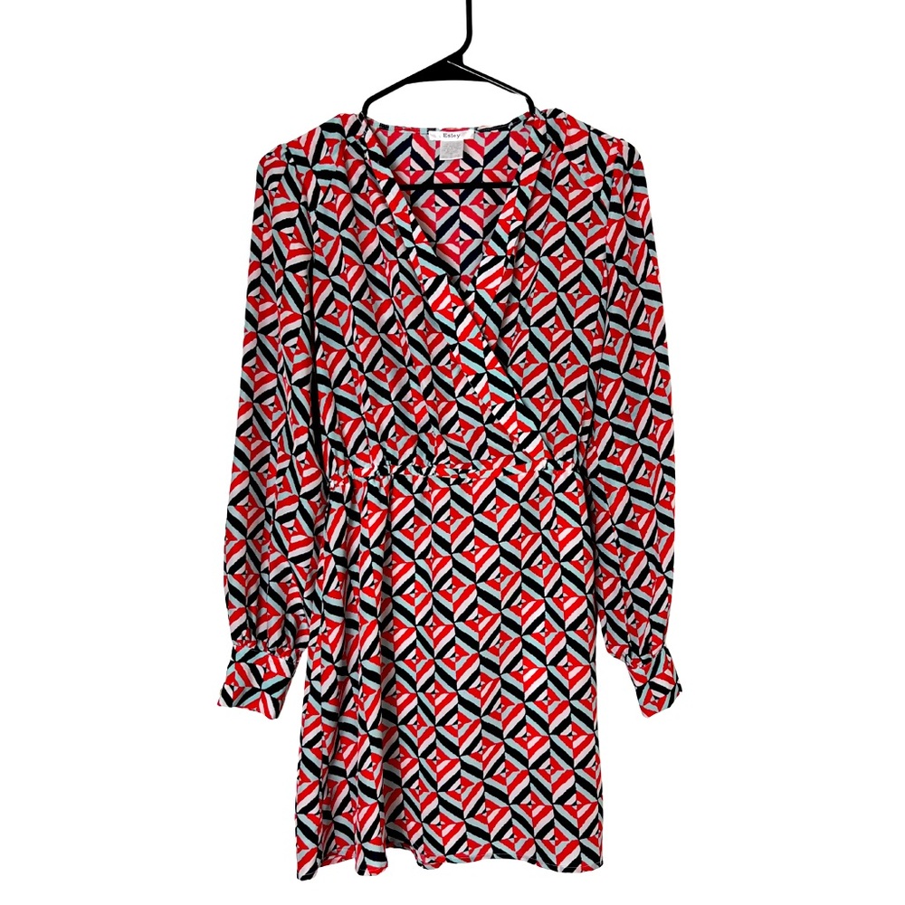 Esley Women’s Geometric Long Sleeve Mini Dress